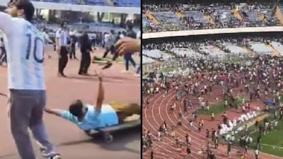 Angry spectators vandalised the stadium. (Image: X)