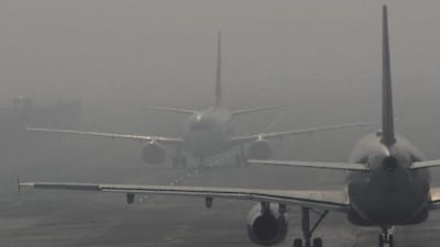 File photo of Delhi airport amid foggy conditions. (Image: PTI)