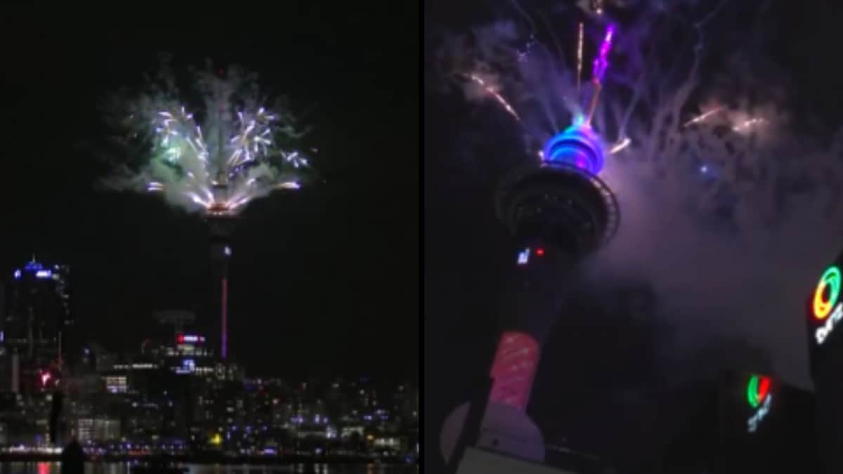 Auckland Sky Lights Up With Spectacular Fireworks As New Zealand Rings In New Year | Watch