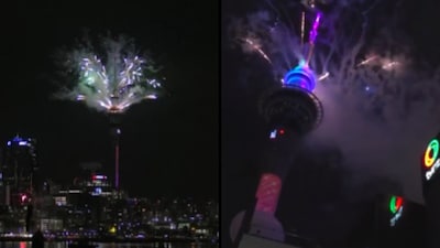 Visuals showing vibrant celebrations in Auckland surfaced on X. (Image: TVNZ via Reuters)