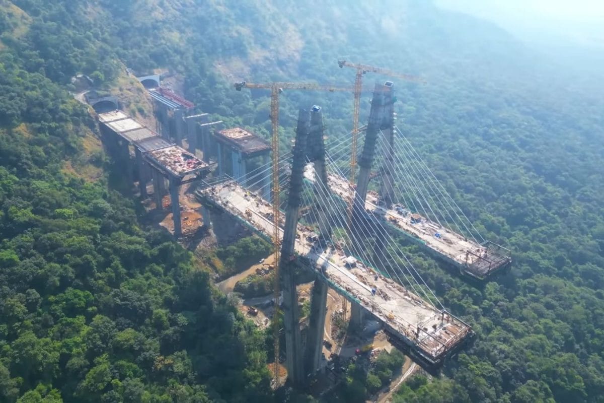 In Pics: India's Tallest Cable-Stayed Bridge On Mumbai-Pune Expressway
