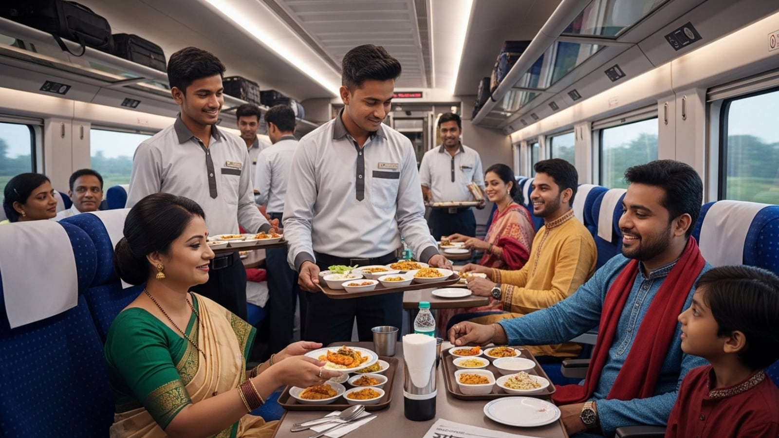 West Bengal’s Kosha Paneer features on the 20872 ROU–HWH and Aloo Potol Bhaja on the 22895 Rourkela Howrah route. (AI-generated image) West Bengal’s Kosha Paneer features on the 20872 ROU–HWH and Aloo Potol Bhaja on the 22895 Rourkela Howrah route. (AI-generated image)