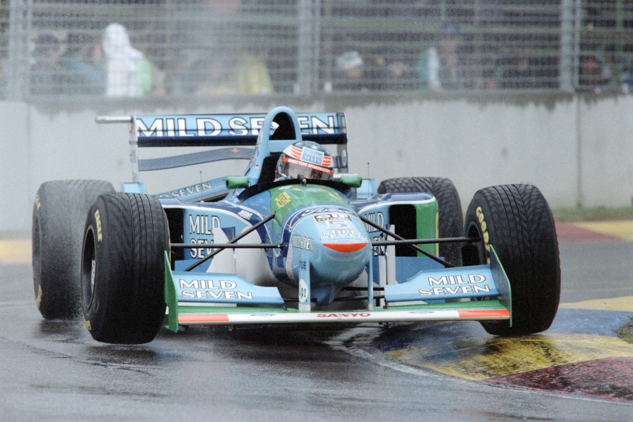 1994 - Michael Schumacher vs Damon HillAhead of the Adelaide finale, Williams' Damon Hill trailed Michael Schumacher by one point. On lap 36 Schumacher's Benetton slithered off to hit a wall, but the German, spying Hill coming to overtake, swerved back onto the circuit, hitting Hill's car. (AFP) 1994 - Michael Schumacher vs Damon HillAhead of the Adelaide finale, Williams' Damon Hill trailed Michael Schumacher by one point. On lap 36 Schumacher's Benetton slithered off to hit a wall, but the German, spying Hill coming to overtake, swerved back onto the circuit, hitting Hill's car. (AFP)