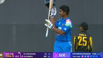 Abhigyan Kundu scored 209 runs from 125 balls for India U19 on Tuesday. (Picture Credit: Screengrab)