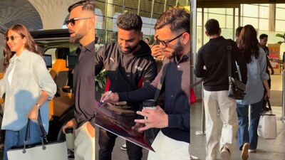 Anushka Sharma Greets Paps With A Smile, Virat Kohli Stops To Sign Autograph At Airport | Watch