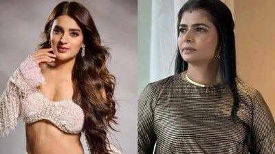 Nidhhi Agerwal was mobbed by fans at The Raja Saab song launch.