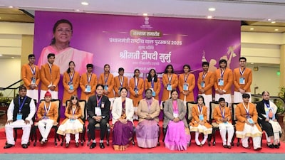 In her address, the President lauded the recipients for making their families, communities, and the nation proud. (Image: PIB)