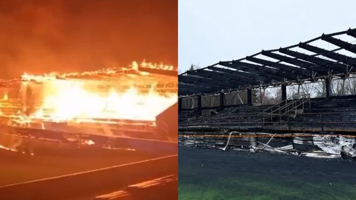 Frustrated Fans Burn Down Stadium In Finland Amid Relegation Fiasco | WATCH