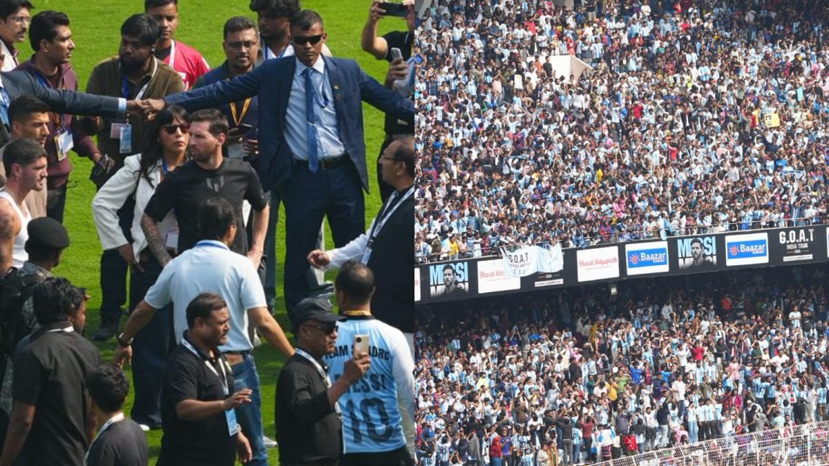 Chaos At Salt Lake Stadium: Security Breach Forces Lionel Messi To Halt Lap Of Honour | WATCH