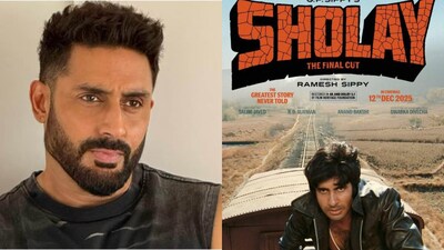 Abhishek Bachchan is excited to watch Sholay on the big screen.