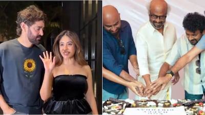 Kritika Kamra and Gaurav Kapur spotted in the city; Rajinikanth celebrates 75th birthday on Jailer 2 sets.