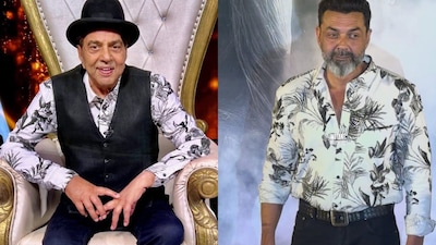 Bobby Deol paid an emotional tribute to his late father Dharmendra. (Right Photo Credit: Instant Bollywood)