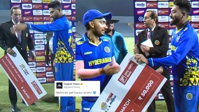 GT's 7-word post for Mohammed Siraj goes viral. (Picture Credit: X/@gujarat_titans)