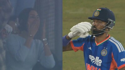 Mahieka Sharma (left) and Hardik Pandya (Screengrab/JioHotstar)