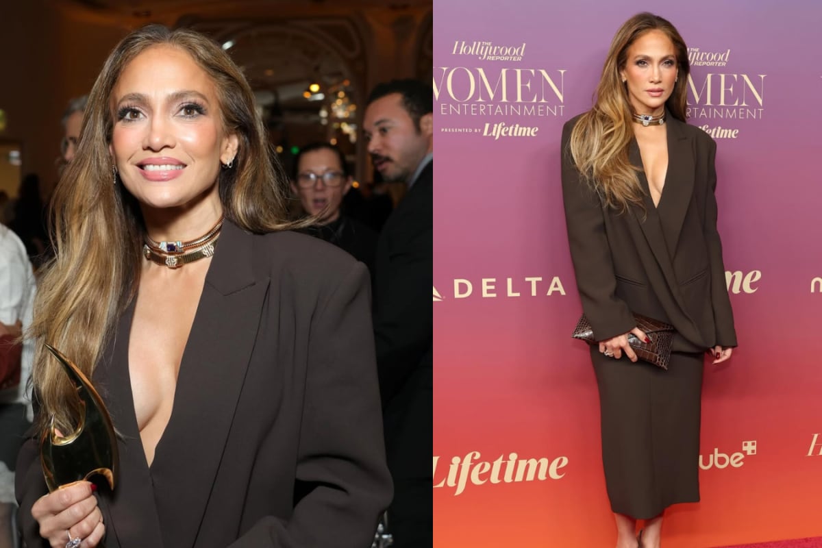 Jennifer Lopez Stuns In Brown Power Look As She Receives Equity In Entertainment Award
