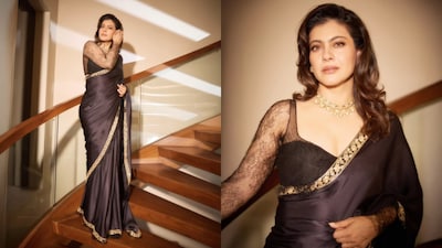 Kajol shared a series of stunning photographs on Instagram on Monday, December 1, showcasing her vintage-inspired appearance from the high-profile Mumbai event.