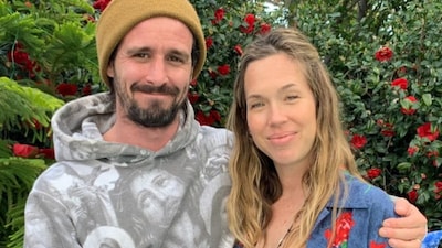 James Ransone with his wife Jamie in a photo she shared while paying tribute to the late actor.