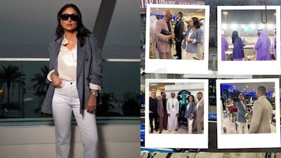 Kareena Kapoor at the Qatar F1 with David Beckham, Gordon Ramsay and Steve Harvey.