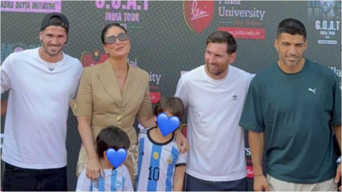 Kareena Kapoor’s Kids Taimur, Jeh Have A Fan Moment As They Meet Lionel Messi In Mumbai | Bollywood News Kareena Kapoor’s Kids Taimur, Jeh Have A Fan Moment As They Meet Lionel Messi In Mumbai | Bollywood News