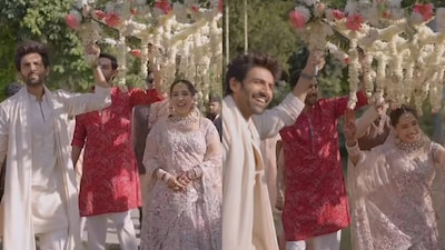 Kartik Aaryan shared a heartwarming video from his sister Krittika Tiwari’s wedding, where he held her phoolon ki chaadar and joined her in a series of emotional celebrations.