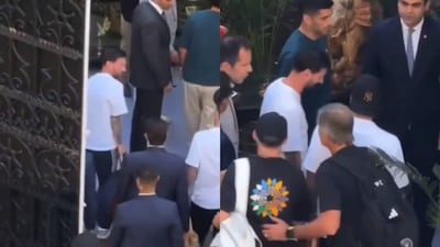 Leo Messi arrives in Mumbai (X)