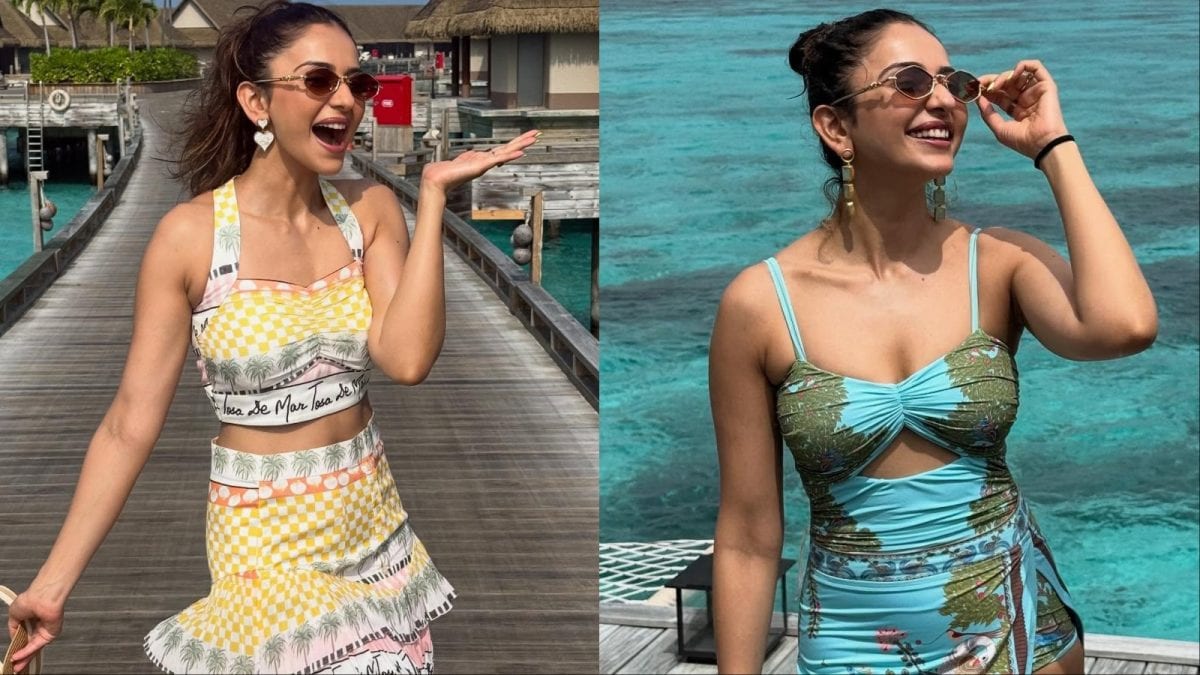 Inside Rakul Preet Singh’s Maldives Wardrobe: Bold Swimwear, Breezy Sets And Jewels