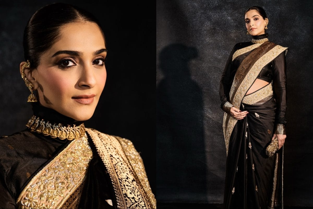 Sonam Kapoor’s Black Banarasi Saree Is A Masterclass In Modern Heritage Dressing