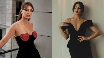 (L-R) Disha Patani in Marianna Senchina, Jacqueline Fernandez in YSL