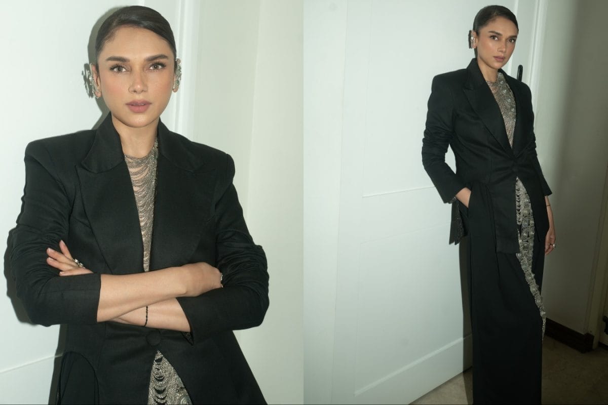 Aditi Rao Hydari’s Metallic Top And Sharp Suit Moment Is Pure Sophistication