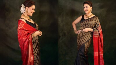 Madhuri Dixit was styled by Sukriti Grover.