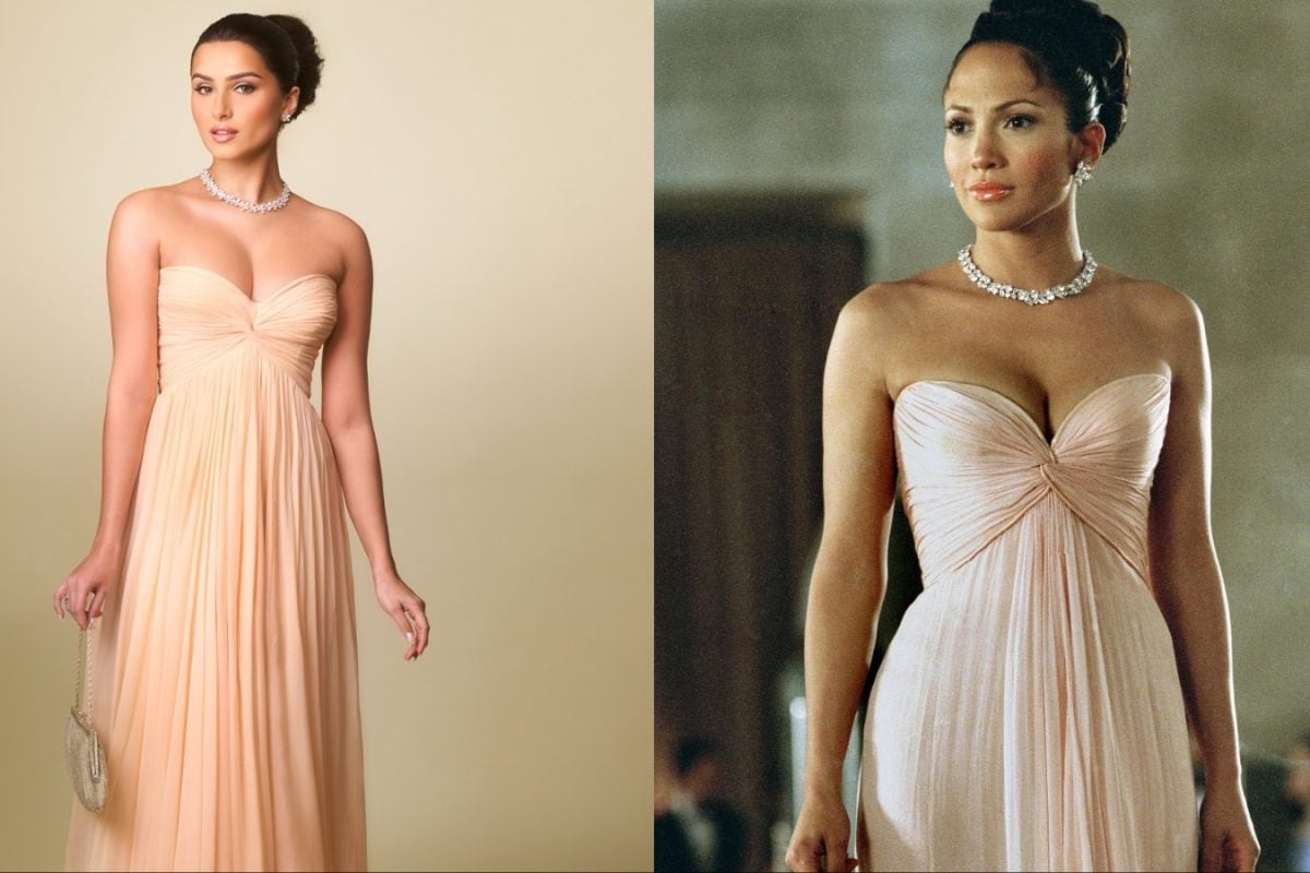 Tara Sutaria Recreates Jennifer Lopez's Maid In Manhattan Look In A Peach Gown