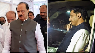 File photos of Ajit Pawar/Parth Pawar (PTI)