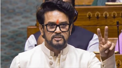 BJP MP Anurag Thakur speaks in the Lok Sabha (Photo: PTI)