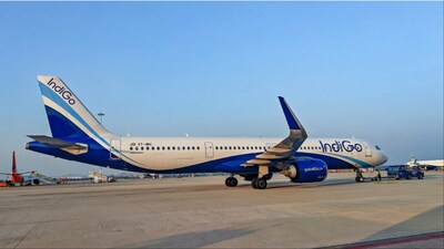 A photo of an IndiGo flight at the Bengaluru airport (PTI)