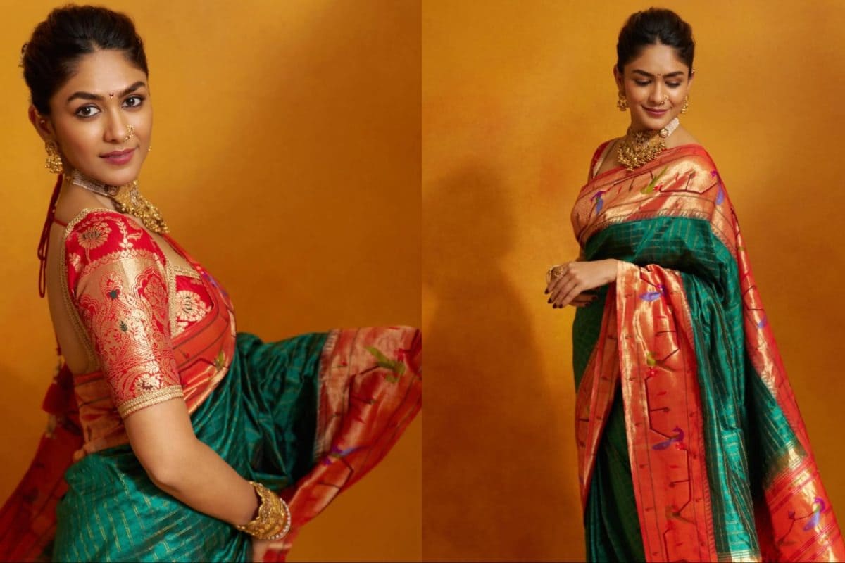 Mrunal Thakur Embraces Her Maharashtrian Heritage In A Traditional Paithani Saree