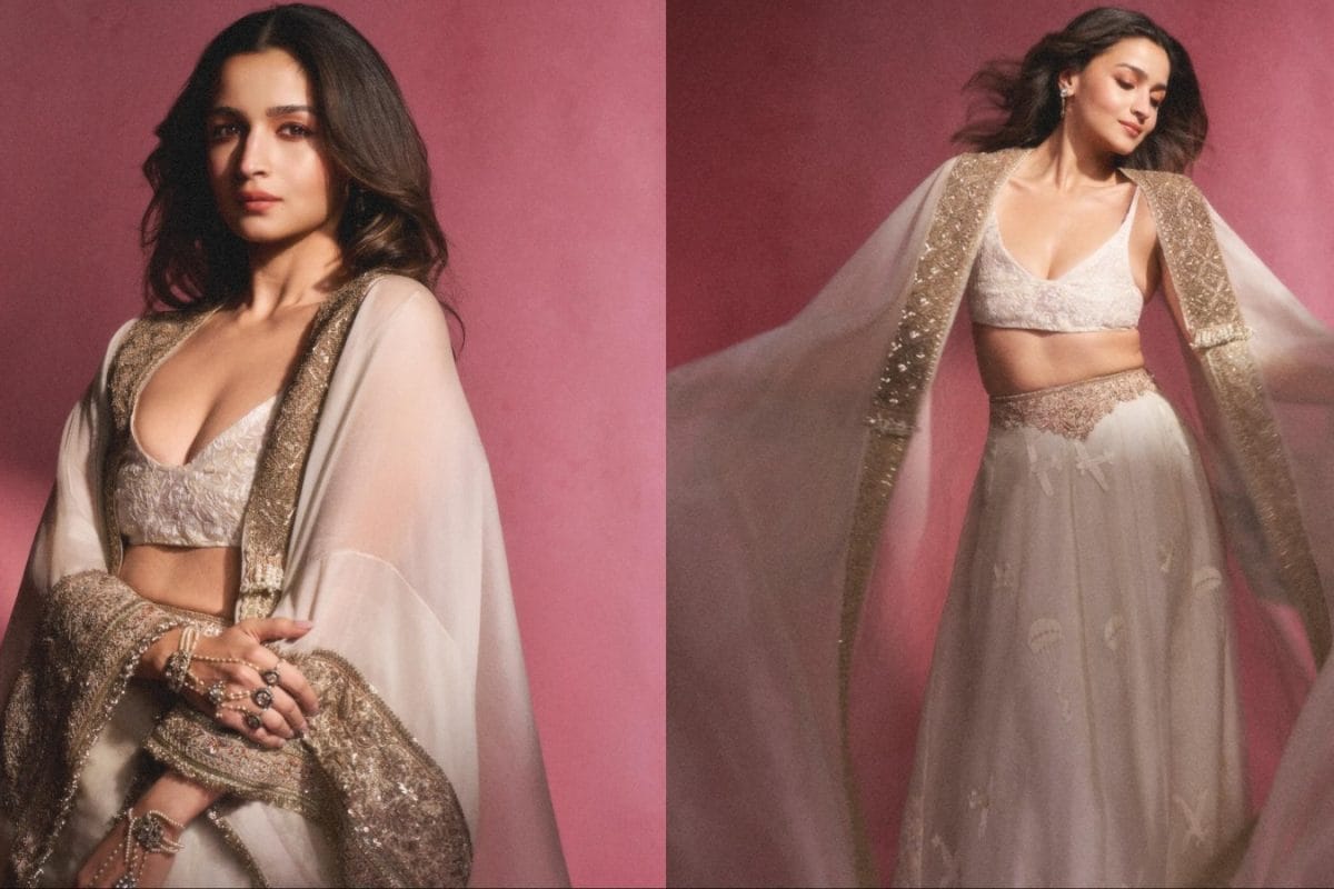 Alia Bhatt’s Anamika Khanna Ivory Lehenga Moment Redefines Indian Evening Wear