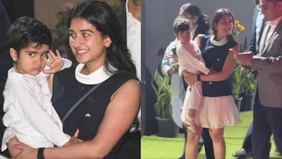 Radhika Merchant with her nephew Prithvi