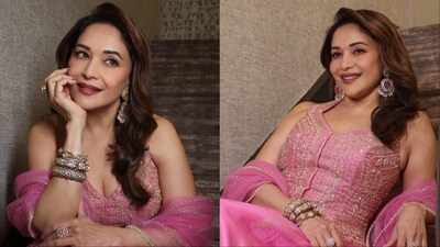 Madhuri Dixit was styled by Sukriti Grover. 