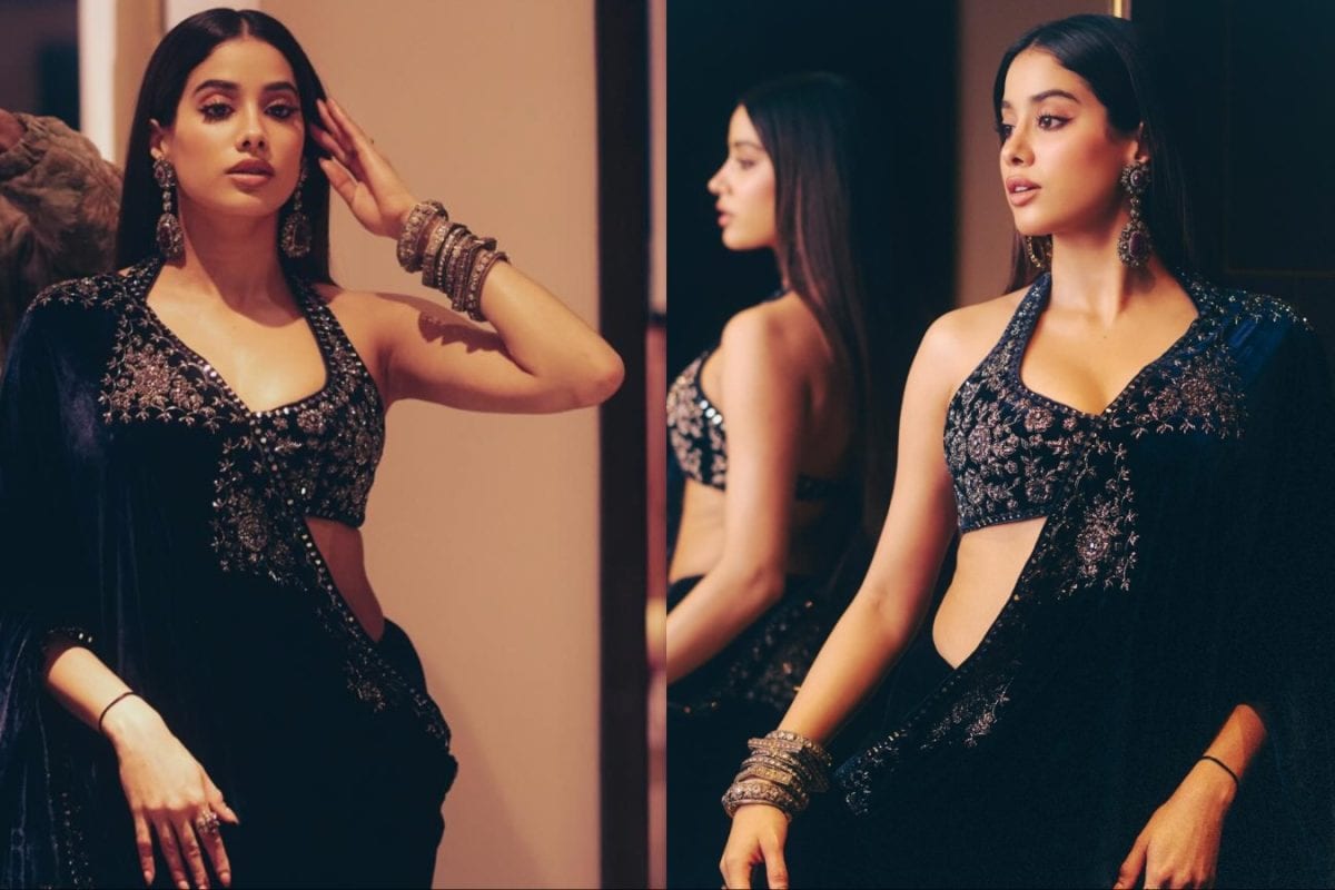 Janhvi Kapoor Makes A Case For Velvet Sarees As Winter’s Most Elegant Statement