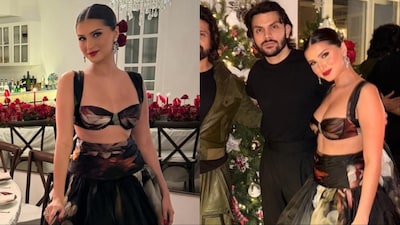 Tara Sutaria celebrates Christmas with boyfriend Veer Pahariya and friends. 