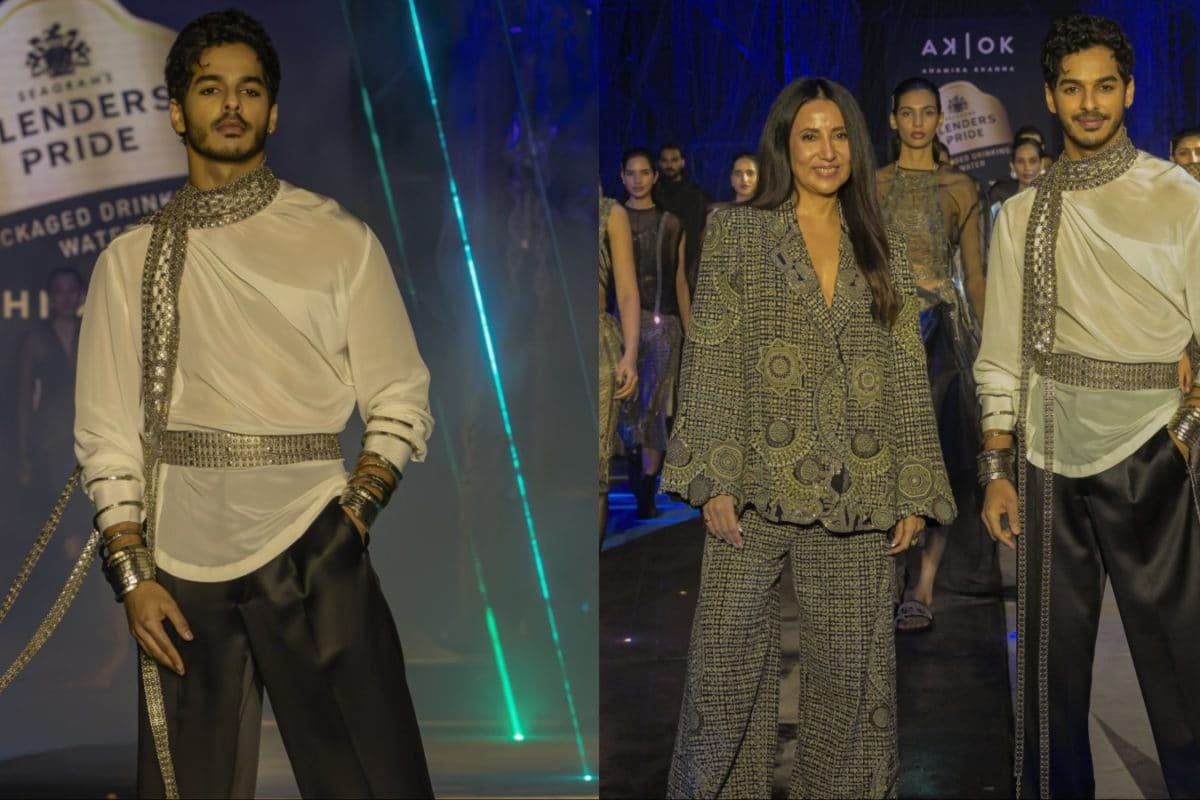 Ishaan Khatter Turns Showstopper For Anamika Khanna’s AK|OK In A Striking Monochrome Look