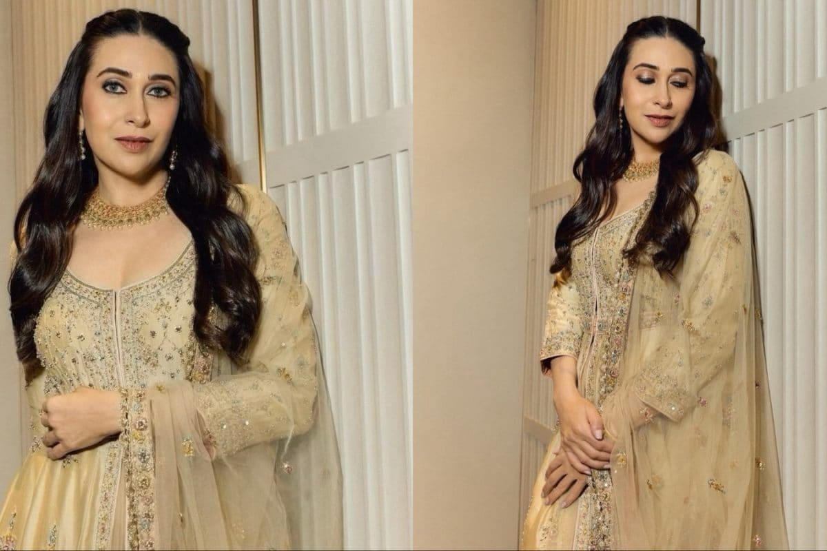 Karisma Kapoor Makes A Case For Effortless Elegance In Ritu Kumar’s Chanderi Suit