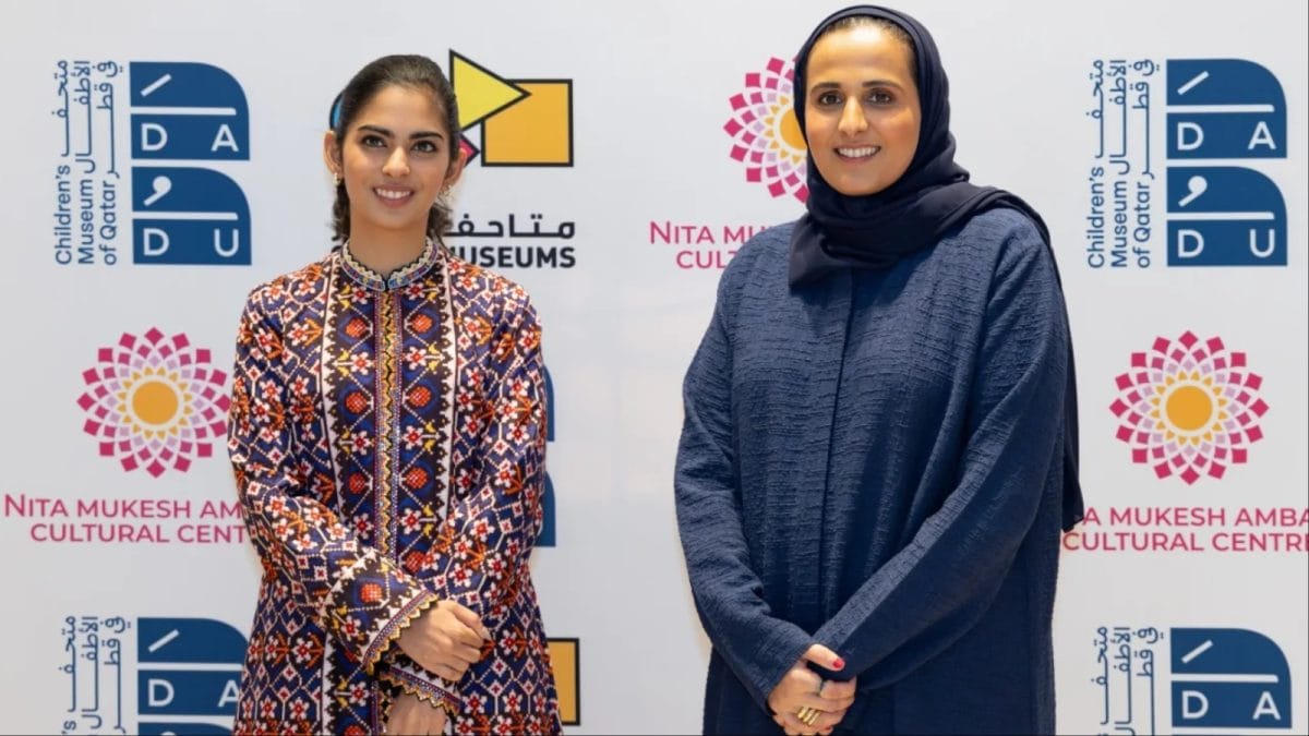 Isha Ambani Champions Indian Craft In A Patola-Inspired Power Suit In Doha