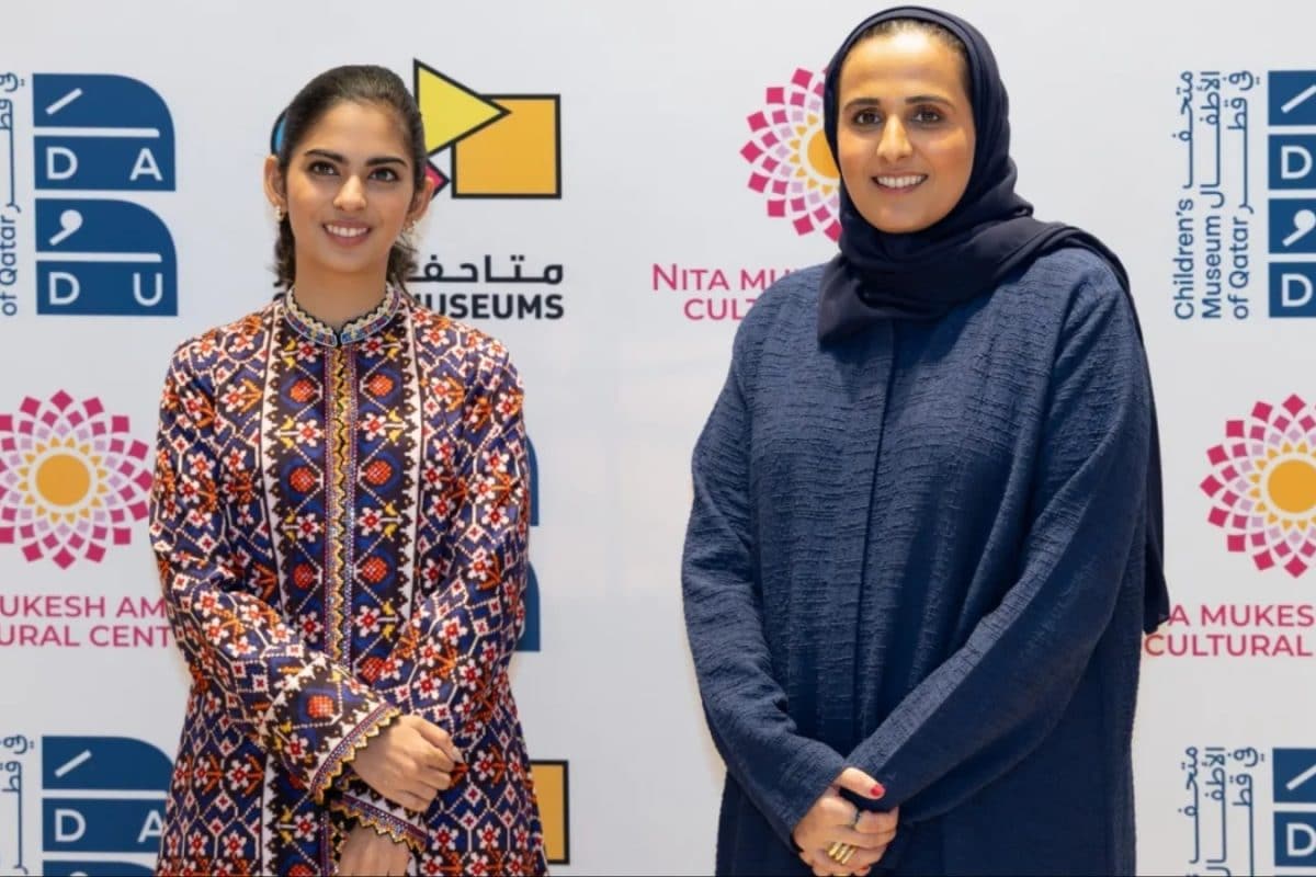 Isha Ambani Champions Indian Craft In A Patola-Inspired Power Suit In Doha