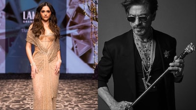 (L-R) Aneet Padda at House of Lakme Grand Finale, Shah Rukh Khan in Sabyasachi at MET Gala 2025