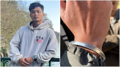 A file photo of Anjel Chakma/The kada used for his murder (Photos: Social Media/CNN-News18)