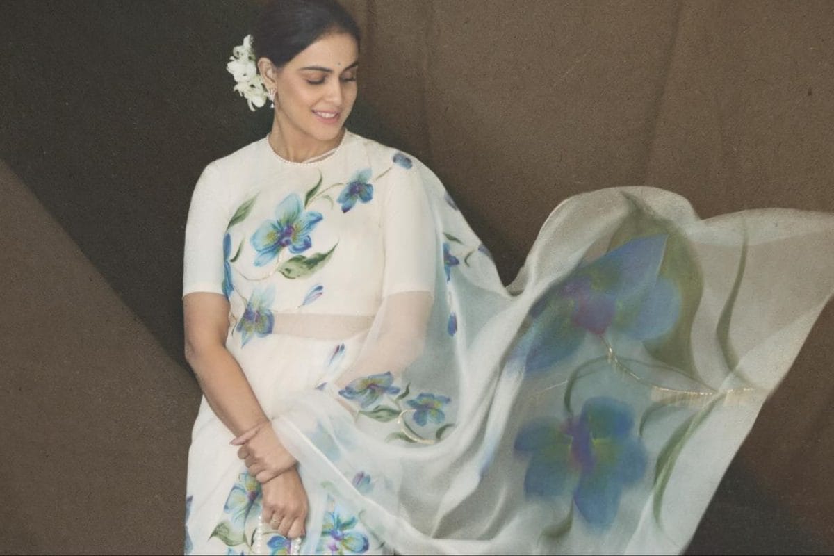 Genelia D’Souza Turns A Minimal Floral Saree Into A Statement Of Grace