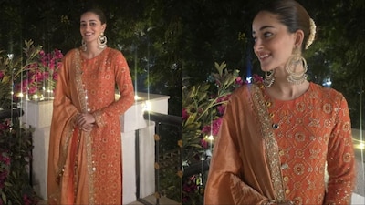 Ananya Panday added sparkle to her style with chandbalis from Joolry by Karishma Mehra. 