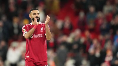 Mohamed Salah assisted in Liverpool's 2-0 win over Brighton (AP)