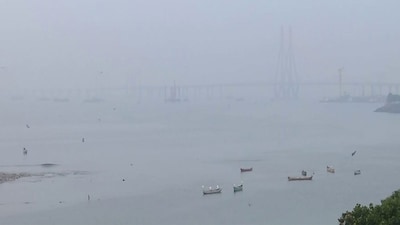 The hazy conditions are expected to persist through the day, officials said. (Pic: ANI)